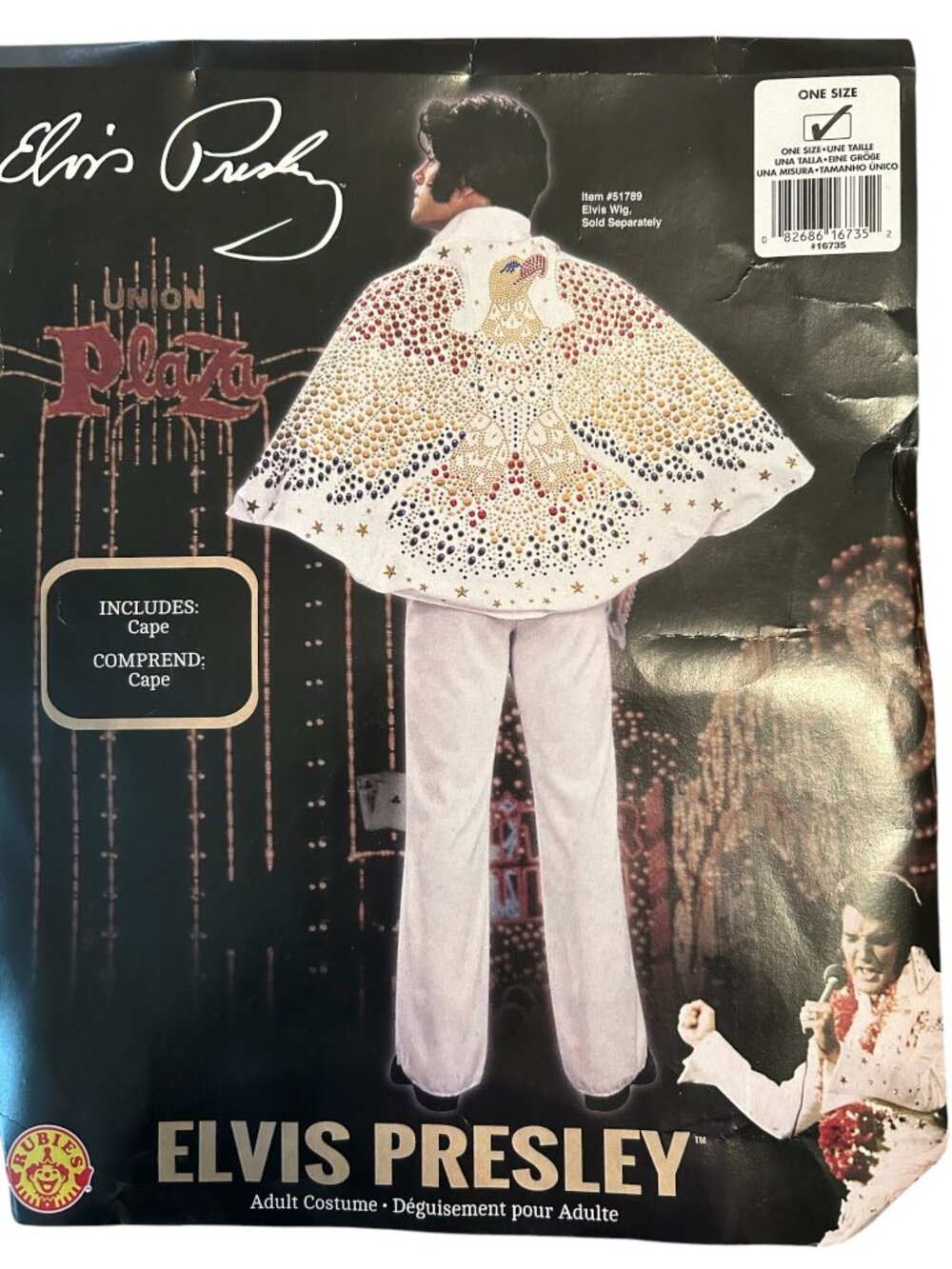 Rubie's Elvis Cape with Screen Printed Eagle Design Halloween Costume One Size